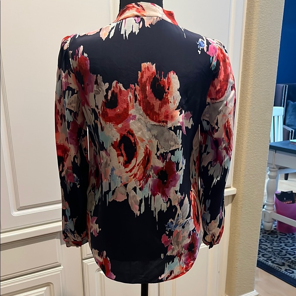 Kate Soade Floral blouse with necktie - Picture 3 of 9
